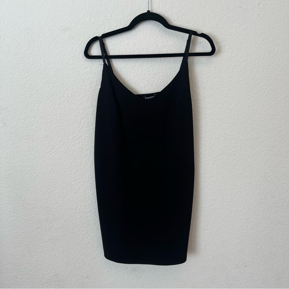 Vintage BEBE Little Black Dress Mini with Spaghetti Straps